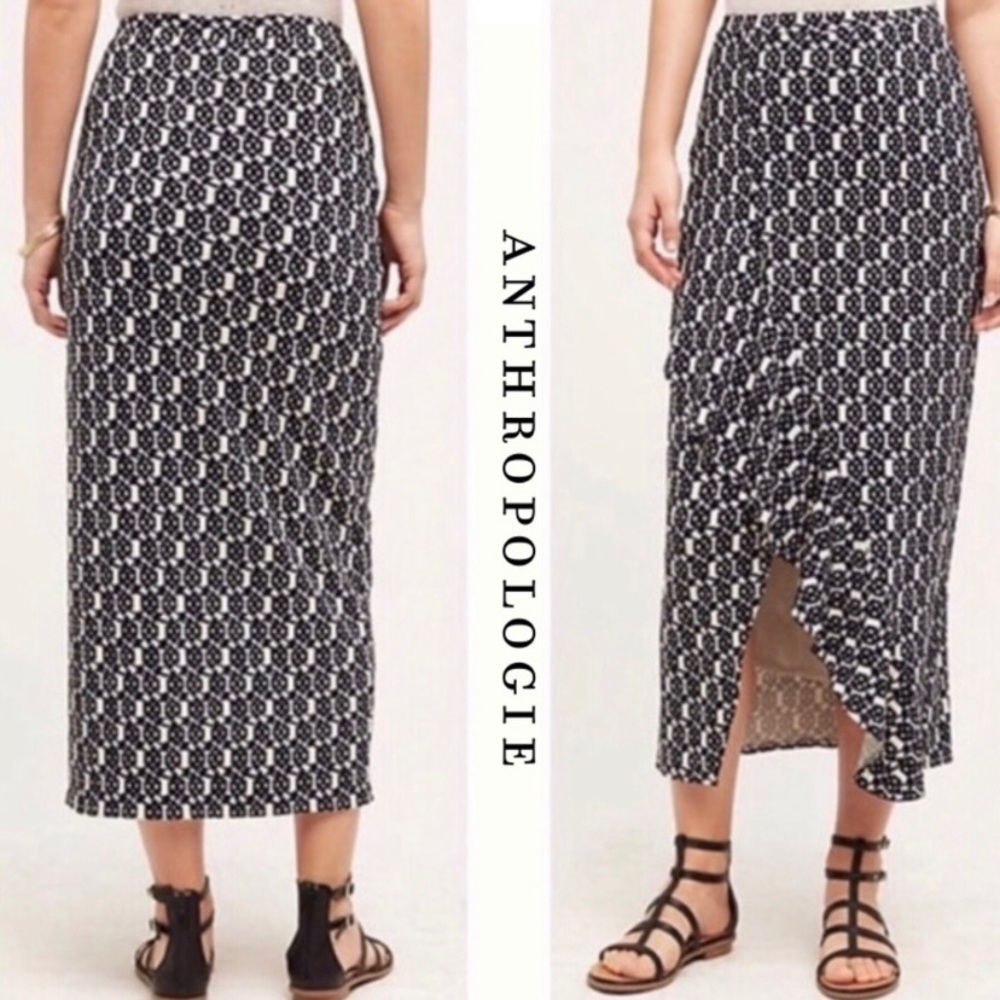 🆕 Anthro MAEVE Ruffle Midi Skirt S Small